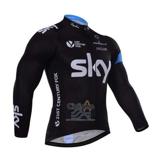 Sky Ropa Ciclismo Culotte Largo 2015 Mangas Largas Azul y Negro